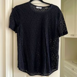 Equipment Femme Riley Leopard Lace Top Size Small